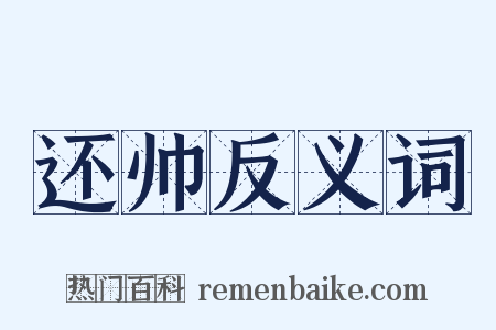 还帅反义词是什么意思的图片